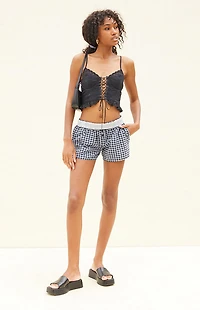 Beverly and Beck Eyelet Corset Top