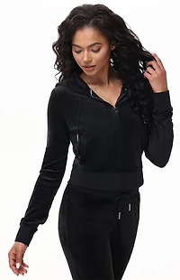 Juicy Couture OG Big Bling Velour Hoodie