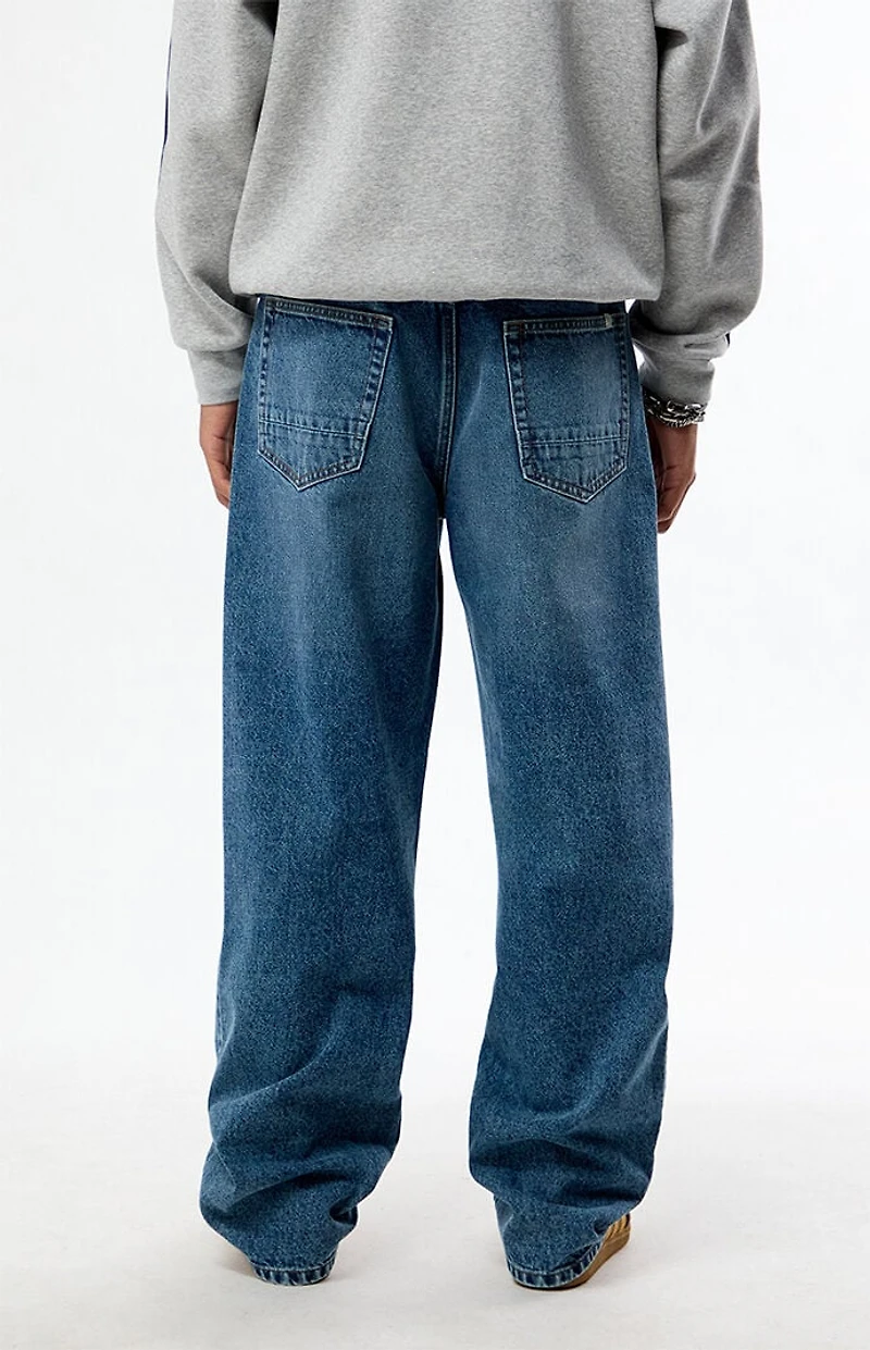 Pacsun Logan Relaxed Straight Jeans Medium Blue