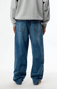 Pacsun Logan Relaxed Straight Jeans Medium Blue