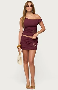 Edikted Kenia Abstract Ring Off Shoulder Top