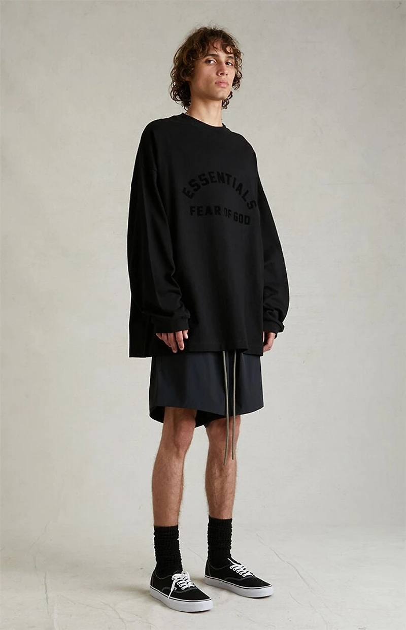 Fear of God ESSENTIALS Black Heavy Long Sleeve T-Shirt
