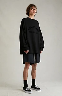 Fear of God ESSENTIALS Black Heavy Long Sleeve T-Shirt