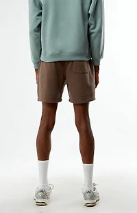 Pacsun PSW Brown Fleece Volley Sweat Shorts