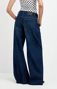 Pacsun Sloane Low Rise Ultra Baggy Jeans Dark Blue