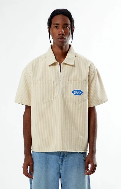 FORD Striped Quarter-Zip Shirt