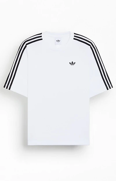 adidas White Adicolor 3-Stripes Oversized T-Shirt