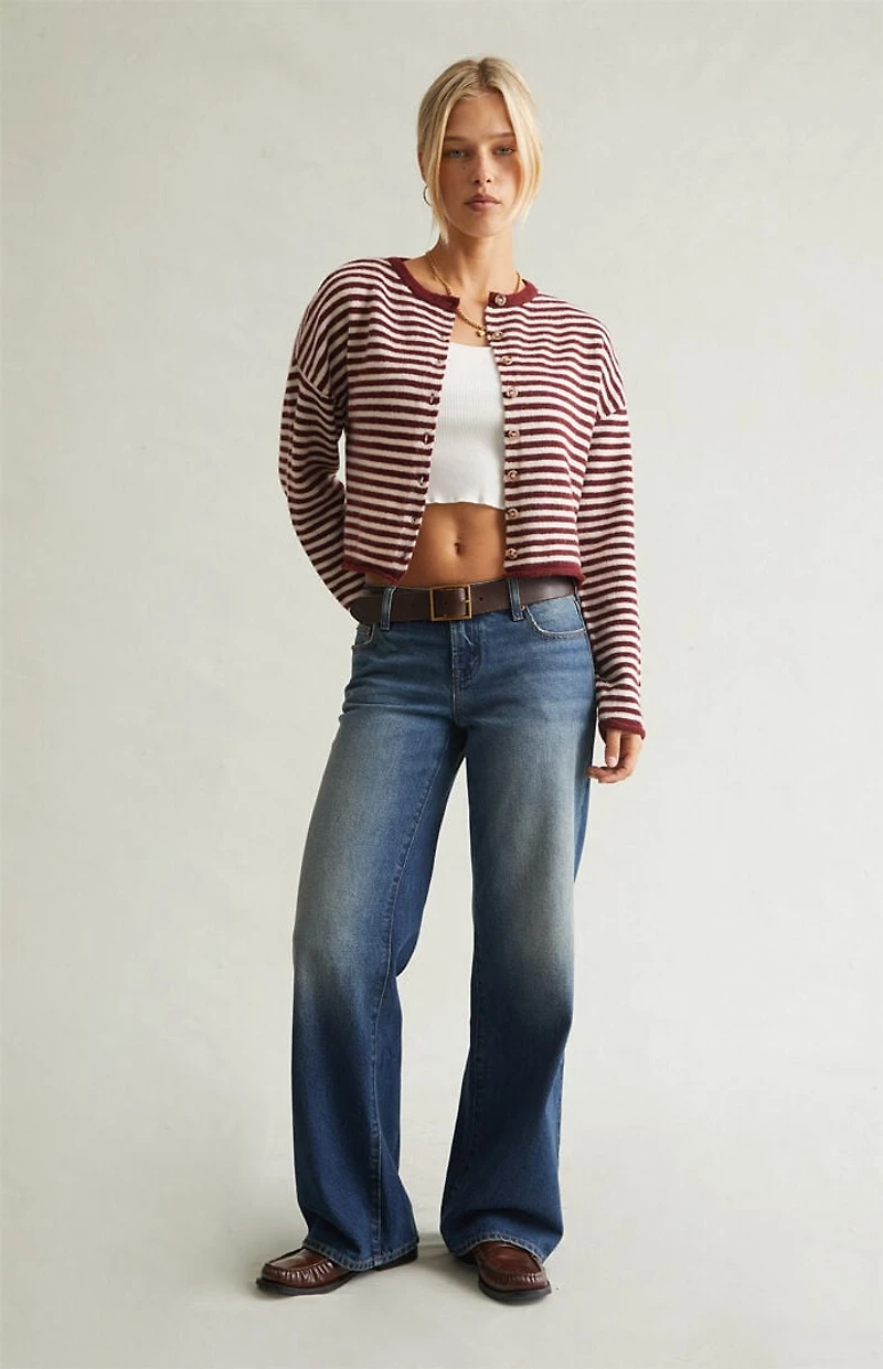 Pacsun Zoe Low Rise Girlfriend Jeans Medium Indigo