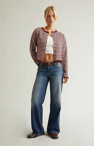 Pacsun Zoe Low Rise Girlfriend Jeans Medium Indigo