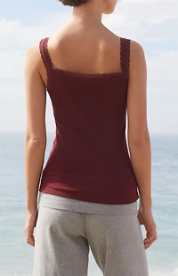 John Galt Burgundy Amaya Tank Top