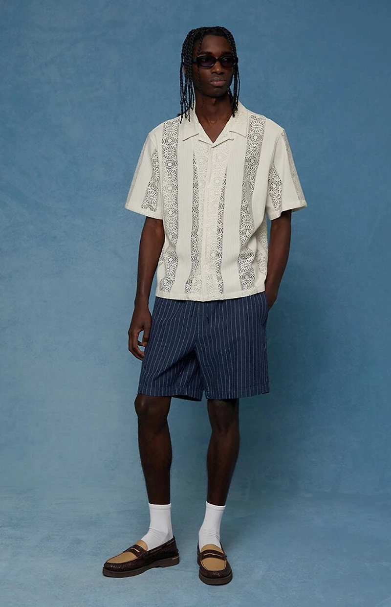 Pacsun Pinstripe Linen Shorts