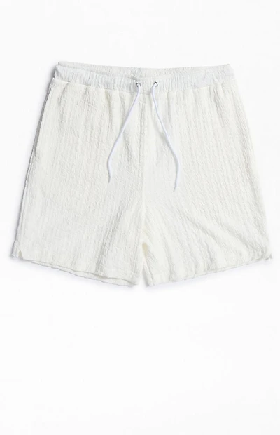 Pacsun Cream Pointelle Textured Shorts