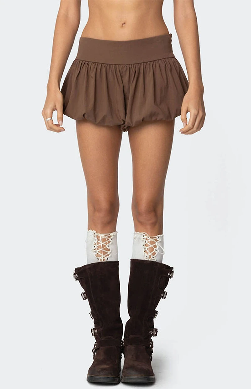 Edikted Adrianna Bubble Micro Shorts