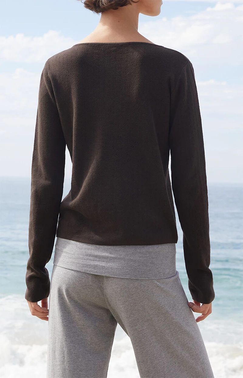 John Galt Athelia Pointelle Cardigan