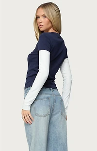 Edikted Boston Layered Long Sleeve T-Shirt