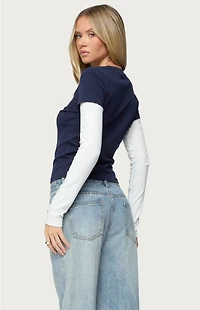 Edikted Boston Layered Long Sleeve T-Shirt