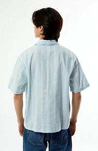 Pacsun Blue Striped Oversized Camp Shirt
