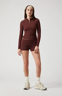 PAC 1980 WHISPER Active Brown Bella Zip Up Track Jacket