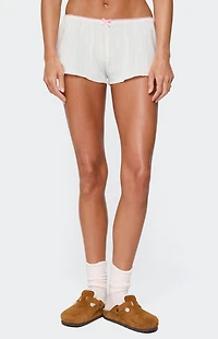 Edikted Linny Contrast Pointelle Shorts