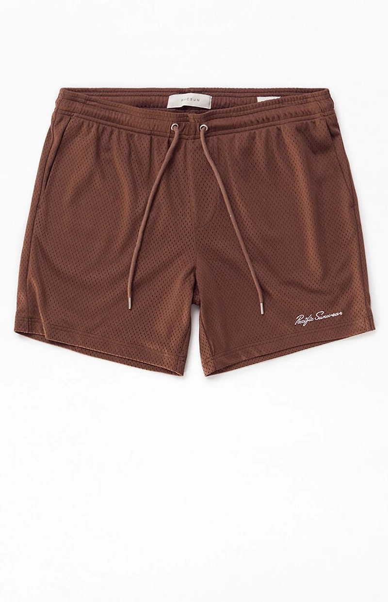 Pacsun Brown Mesh Basketball Shorts