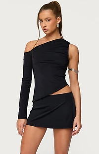 Edikted Lucretia Asymmetric Off Shoulder Top