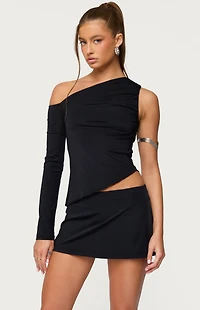 Edikted Lucretia Asymmetric Off Shoulder Top