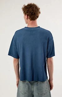 Pacsun Blue Oil Dye Waffle Knit T-Shirt
