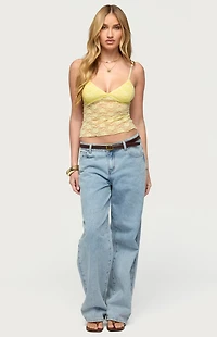 Edikted Eira Sheer Lace Tank Top