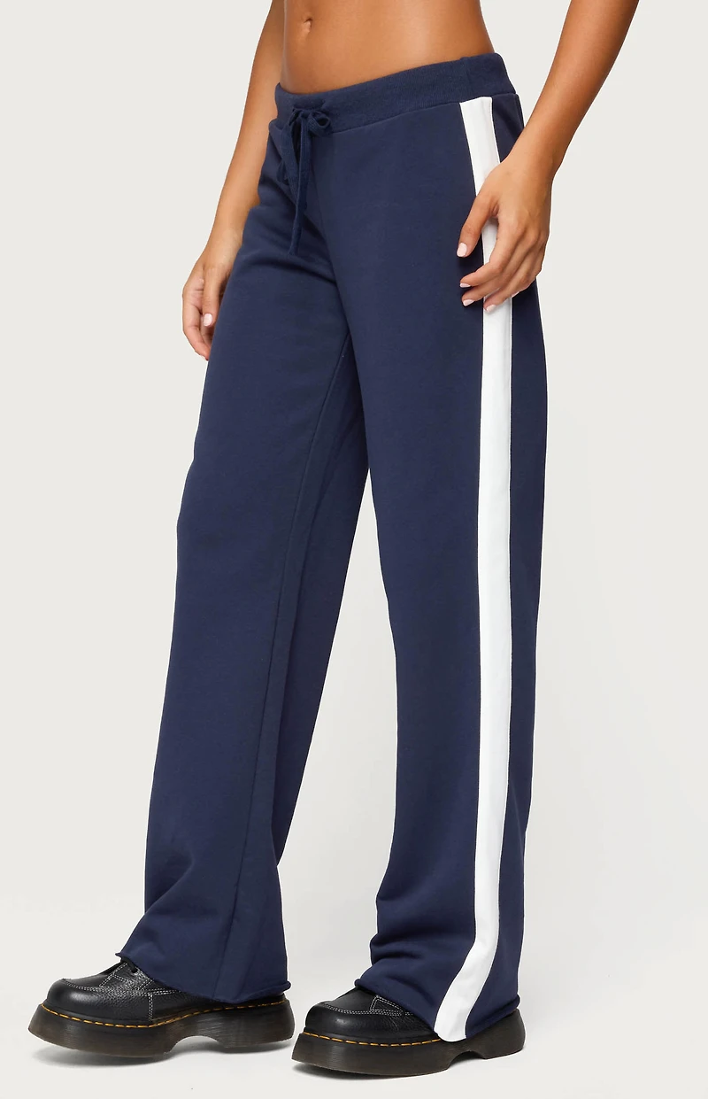 Edikted Baker Contrast Striped Sweatpants