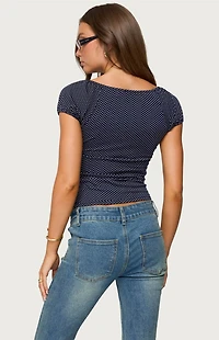 Edikted Stefania Polka Dot Top