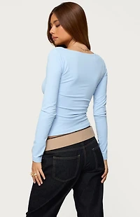 Edikted Lovie Fitted Square Neck Top