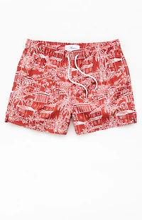 Pacsun Tropical Villa 4" Swim Trunks