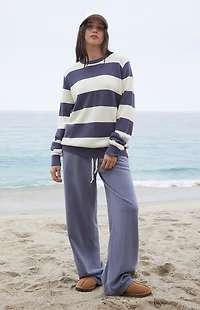 John Galt Blue Striped Sweater