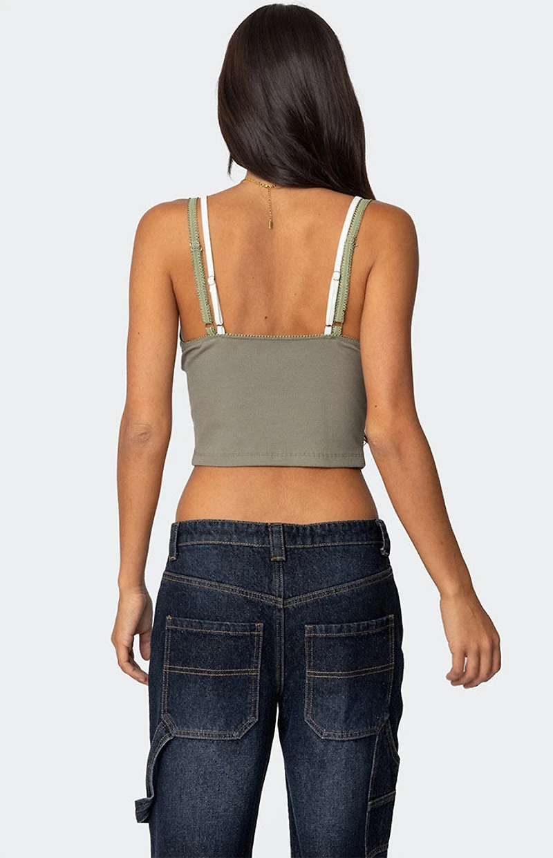 Edikted Lacey Layered Tank Top
