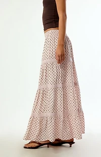 Daisy Street Polka Dot Maxi Skirt