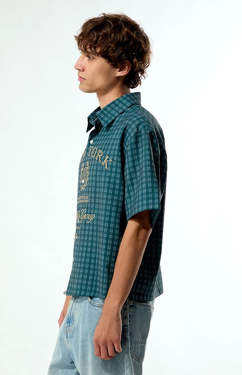 Pacsun Sporting Club Plaid Short Sleeve Shirt