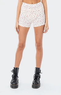 Edikted Primrose Waffle Shorts