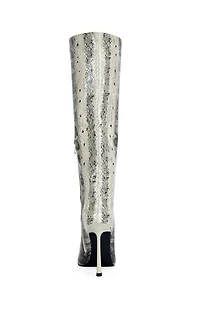AZALEA WANG Women's Madeye Snake Stiletto Boots
