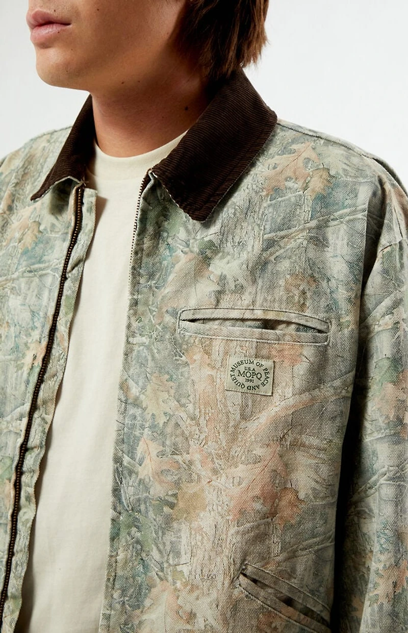 MUSEUM OF PEACE & QUIET Utility Camo Canvas Work Jacket