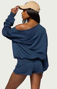 Edikted Juana Off Shoulder Lightweight Sweatshirt
