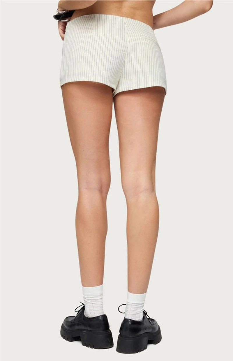 Edikted Annalisa Pinstripe Shorts