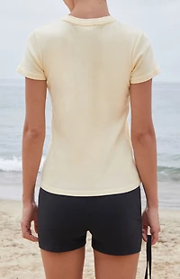 John Galt Yellow Hailie Short Sleeve Top