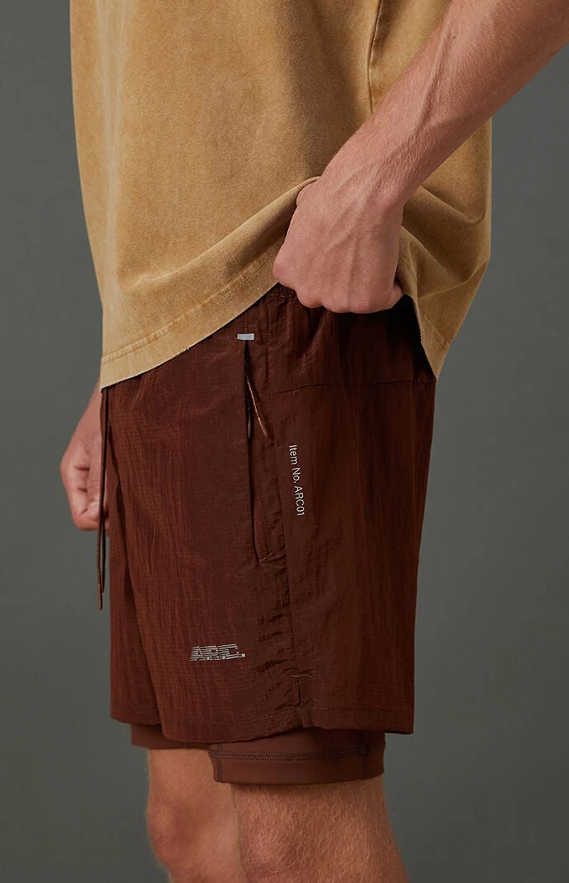 A.R.C. Active Burnt Orange Ripstop Running Shorts