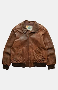 PS VINTAGE Brown '90s Leather Jacket
