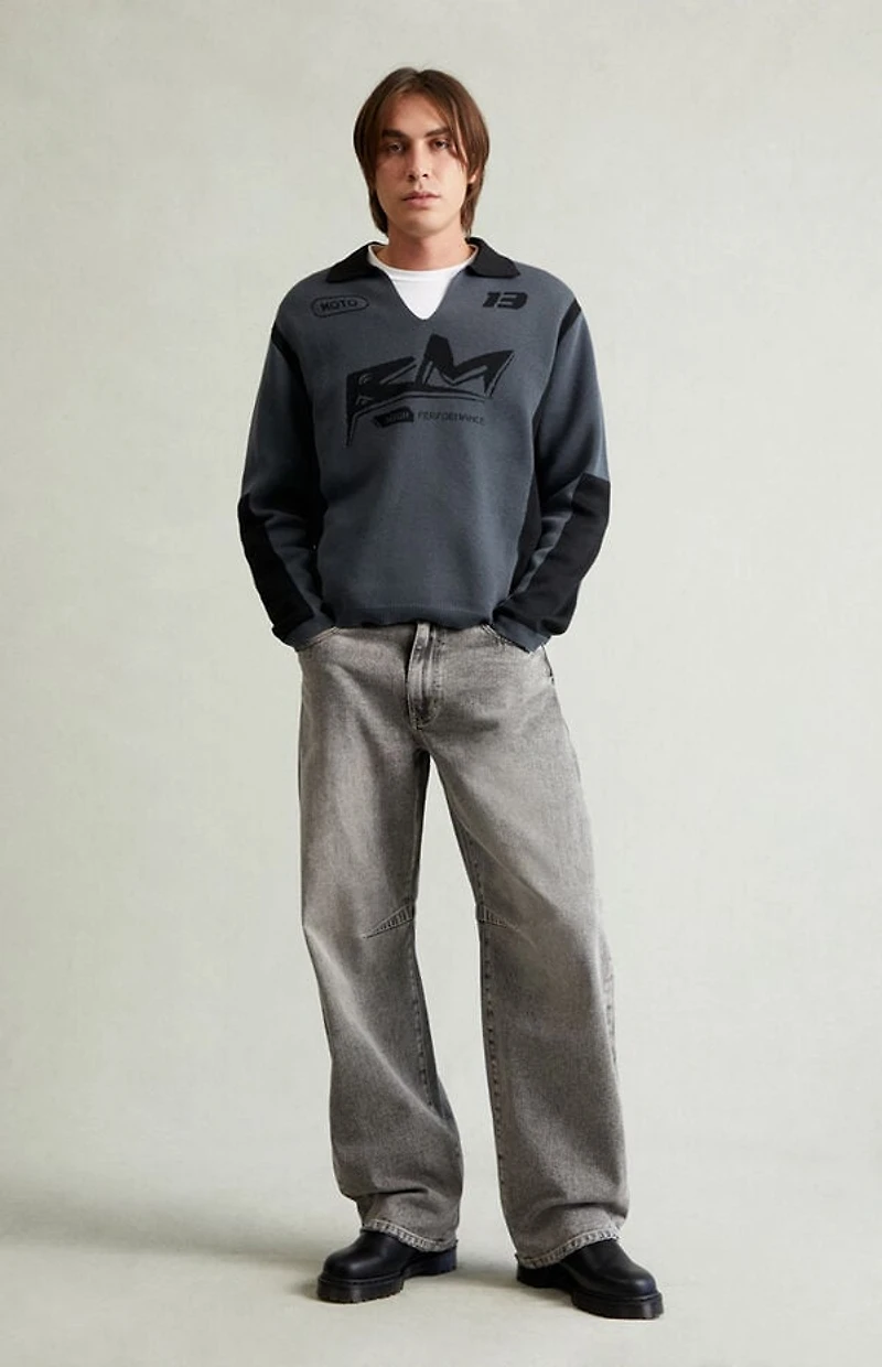 Pacsun Mason Baggy Jeans Darted Dark Gray