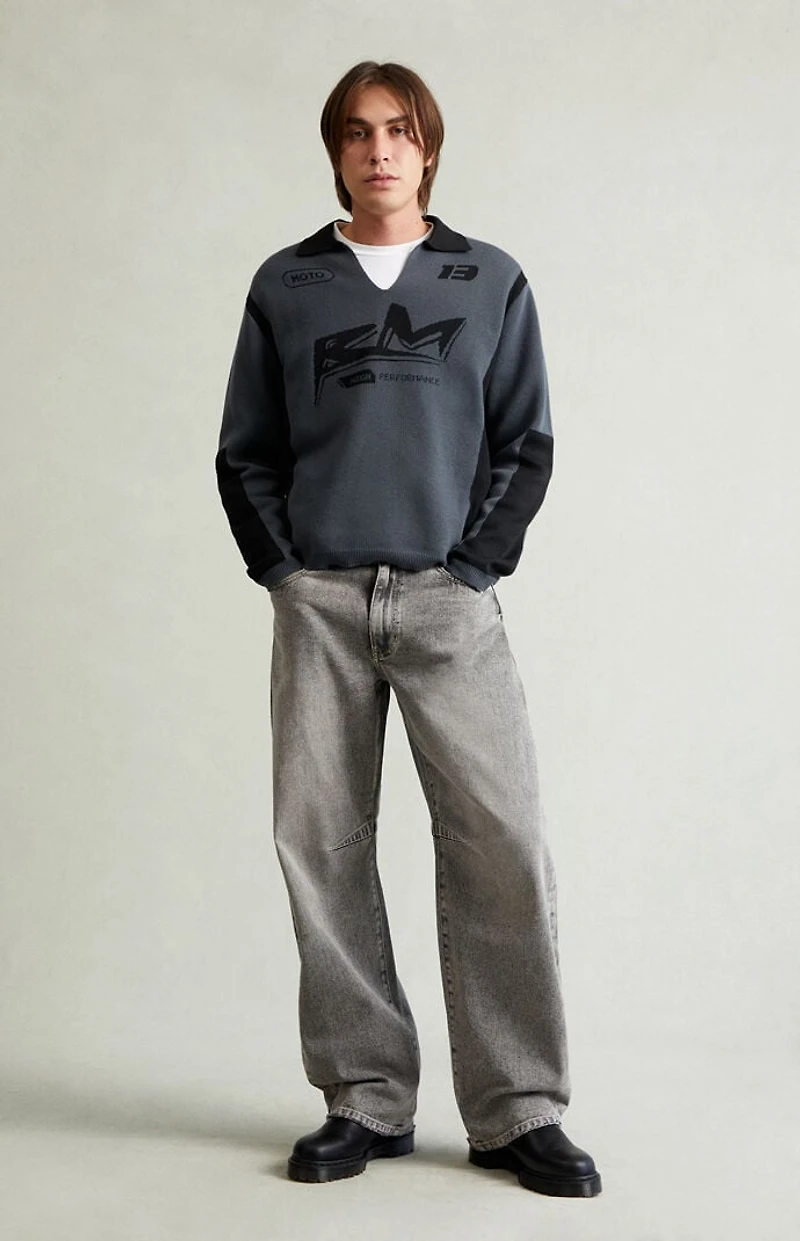 Pacsun Mason Baggy Jeans Darted Dark Gray