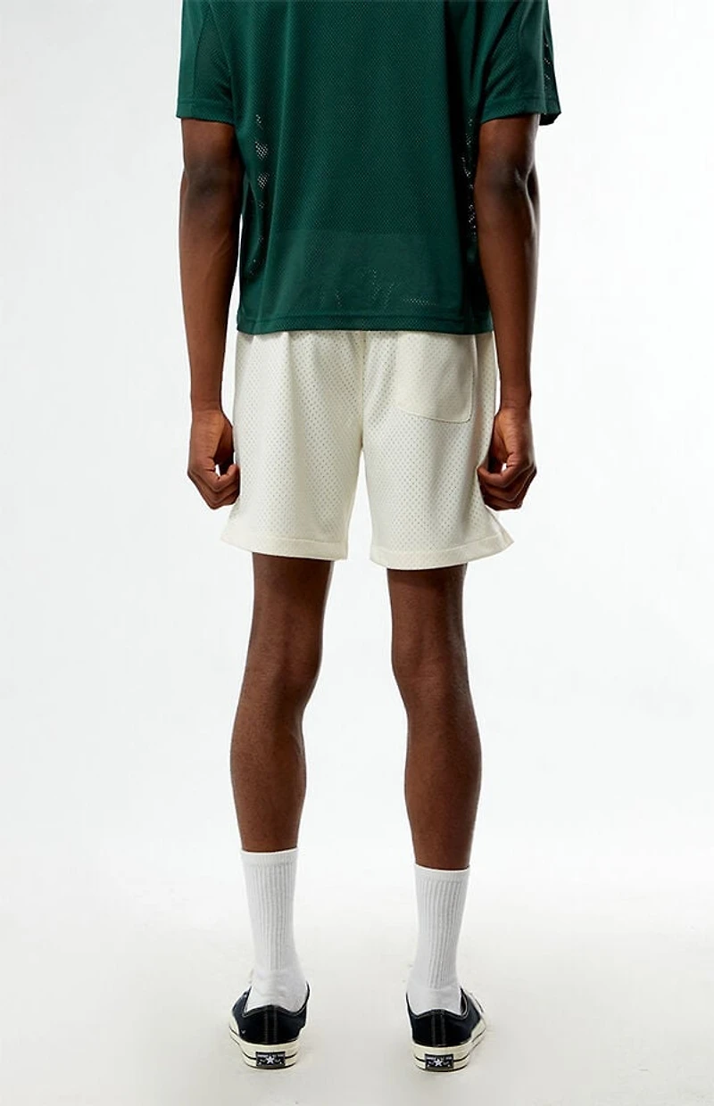 Pacsun Cream Mesh Basketball Shorts