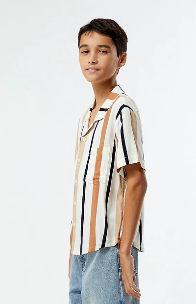 Pacsun Kids Stripe Camp Shirt