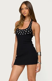 Edikted Jaylee Iridescent Knit Mini Dress