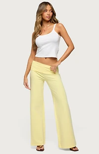 Edikted Wide Leg Foldover Pants